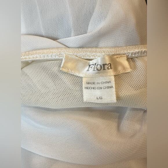 Flora Pleated‎ Lace Slip, Size Large. - Picture 4 of 8